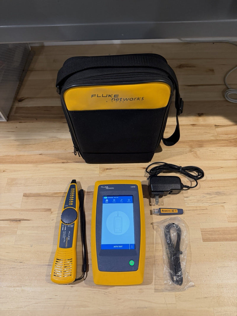 FLUKE NETWORKS LIQ-100 LINKIQ KIT CABLE & NETWORK TESTER W ACCESSORIES