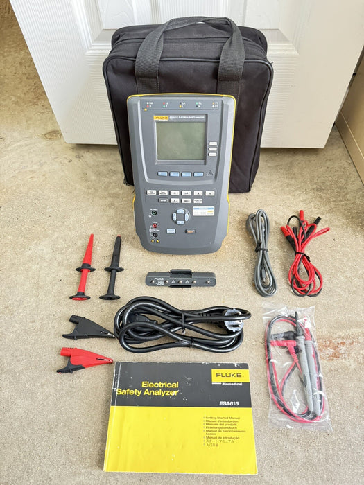 FLUKE ESA615 EU 230V ELECTRICAL SAFETY ANALYZER W/ ACCESSORIES - FREE SHIPPING