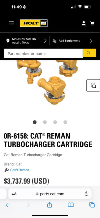 CAT 0R-6158 TURBOCHARGER GP