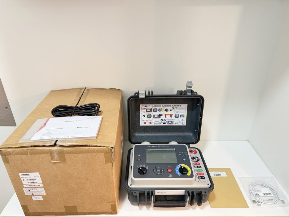 MEGGER DLRO100HB DIGITAL LOW RESISTANCE OHMMETER (NEW FACTORY SEALED) CAL 2025