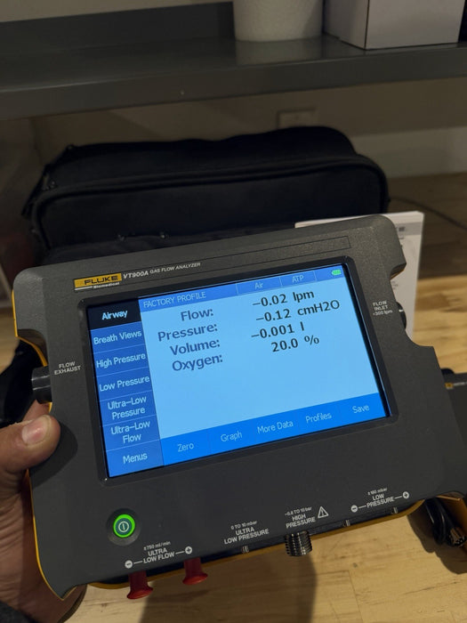FLUKE VT900A GAS FLOW ANALYZER W/VAPOR & CHARGER-FREE SHIPPING (TESTED)