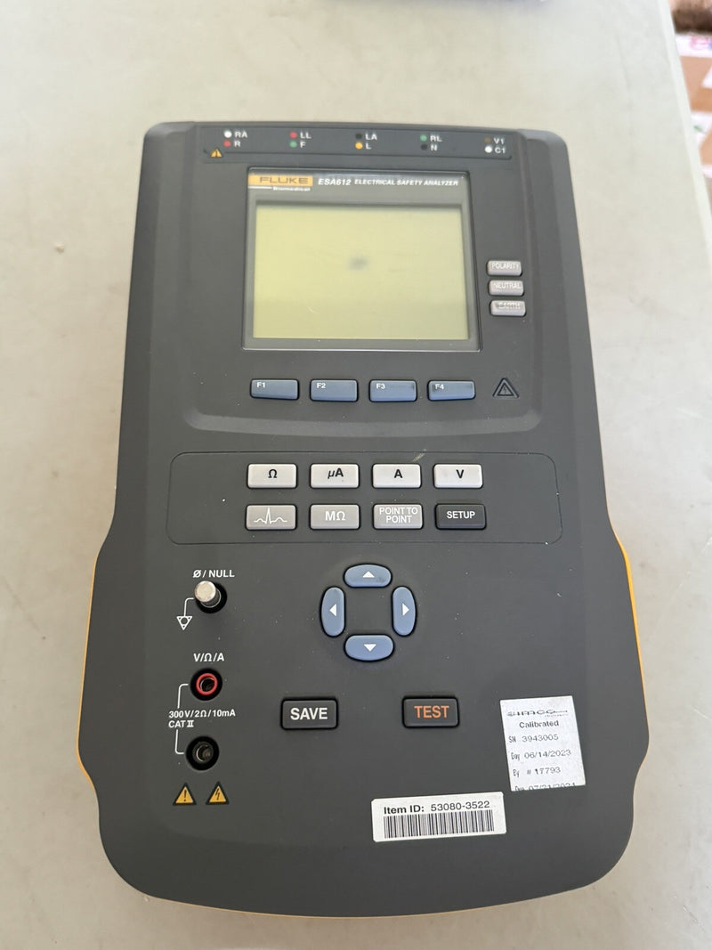 FLUKE BIOMEDICAL ESA612 230V AC ELECTRICAL SAFETY ANALYZER CALIBRATED 2024