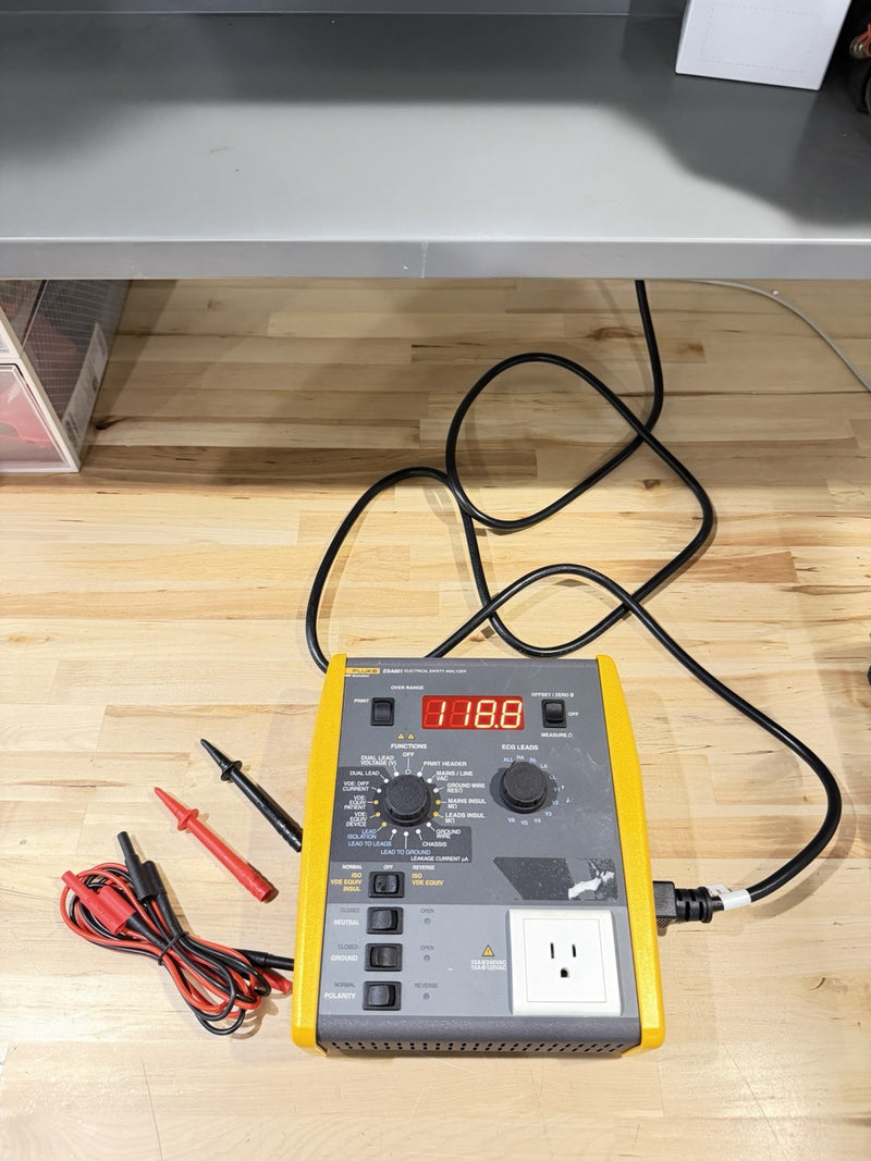 FLUKE BIOMEDICAL ESA601 ELECTRICAL SAFETY ANALYZER TESTER CALIBRATED 2025