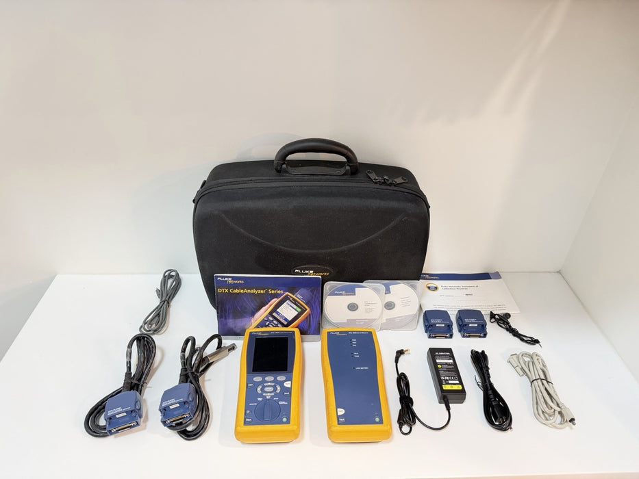 FLUKE NETWORKS DTX-1800 DTX CABLE ANALYZER KIT & PLA002 TESTED
