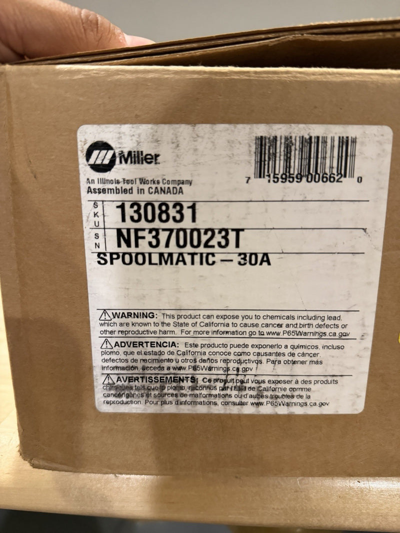 MILLER SPOOLMATIC 130831 30A 30FT CABLE SPOOL GUN (NEW SEALED) SHIPS FAST