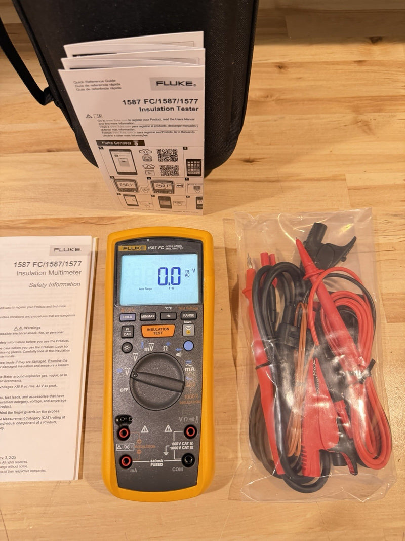 FLUKE 1587 FC 2 IN 1 HANDHELD DIGITAL INSULATION MULTIMETER