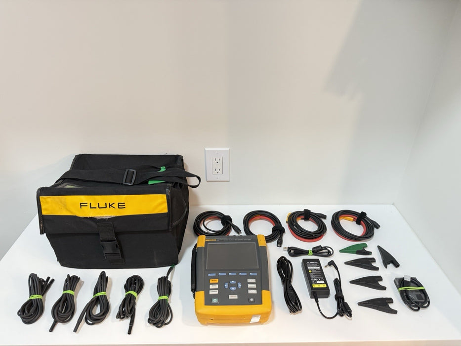 FLUKE 435 II POWER QUALITY & ENERGY ANALYZER WITH ACCESSORIES CALIBRATED 2025