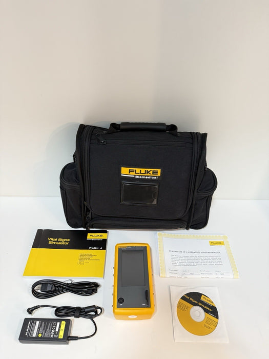 FLUKE PROSIM 4 VITAL SIGNS SIMULATOR WITH BAG & CERTIFICATE TESTED