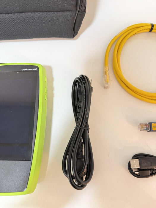 NETALLY LINKRUNNER AT 4000 NETWORKS TESTER W/ CHARGER & ACCESSORIES (TESTED)