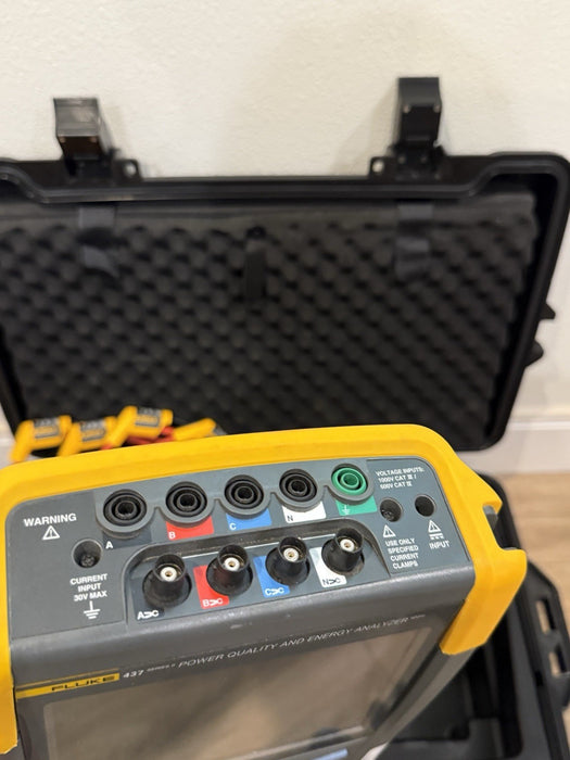 FLUKE 437 II POWER QUALITY & ENERGY ANALYZER WITH ACCESSORIES CALIBRATED 2026