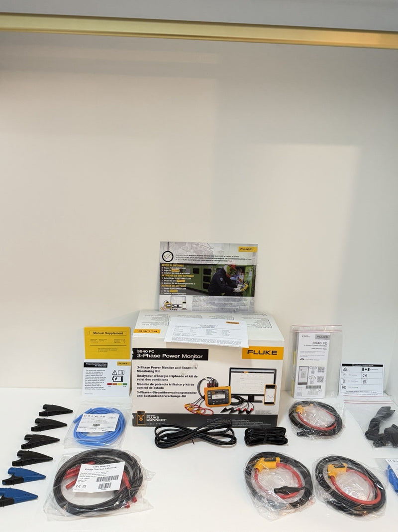 FLUKE 3540 FC 3-PHASE POWER MONITOR KIT (CALIBRATED 2027) FREE SHIPPING