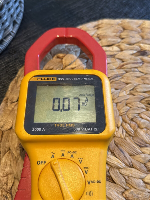 FLUKE 355 TRUE RMS 2000 A CLAMP METER AC DC 1400 TESTED