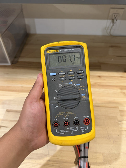 FLUKE 787 PROCESS METER W/ LEADS & CLIPS  (EXCELLENT CONDITION)-FREE SHIPPING