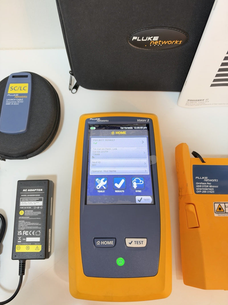 FLUKE OPTIFIBER PRO HDR OTDR KIT (OFP2-200-S1625) SM VERSIV 2 (TESTED)SHIPS FREE