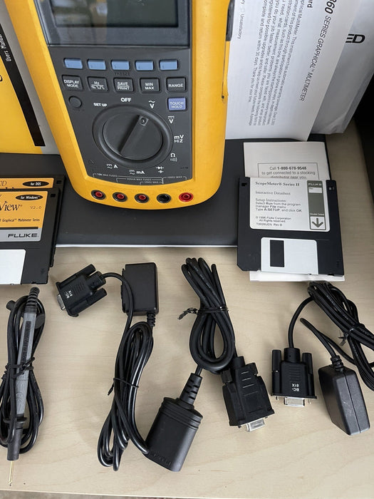FLUKE 863 GRAPHICAL MULTIMETER ACCESSORIES MANUALS BOX