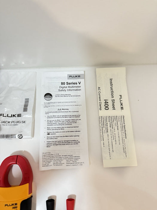 FLUKE 87 V MULTIMETER COMBI KIT W/ i400 CLAMP & LEADS - SHIPS FAST (NEW)