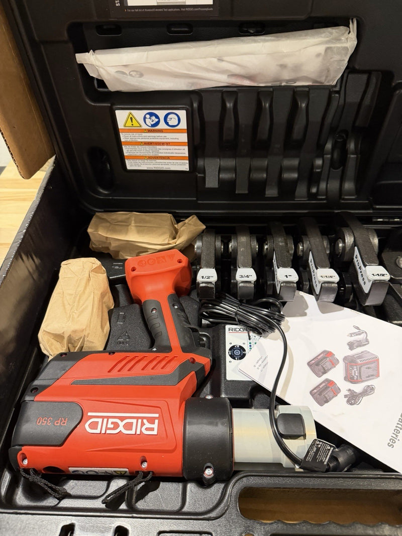 RIDGID RP 350 PRESS TOOL KIT 67053 1/2" TO 2" PROPRESS JAWS - NEW FACTORY SEALED