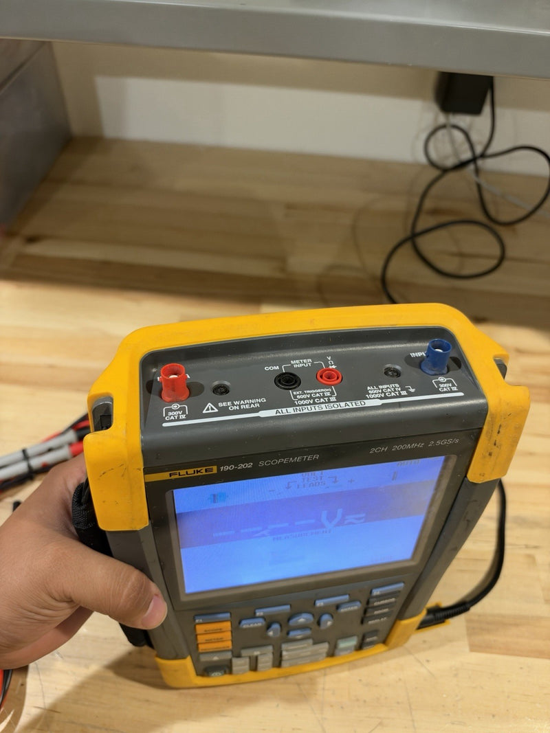 FLUKE 190-202 SCOPEMETER 2.5GS/S 2CHANNEL 200MHZ OSCILLOSCOPE (TESTED)SHIPS FREE