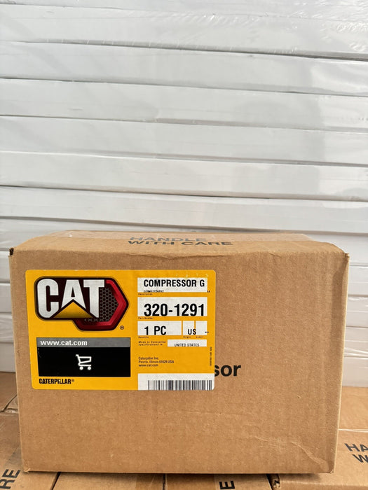 CATERPILLAR 320-1291 A/C COMPRESSOR GENUINE / NEW SEALED - FREE SHIPPING