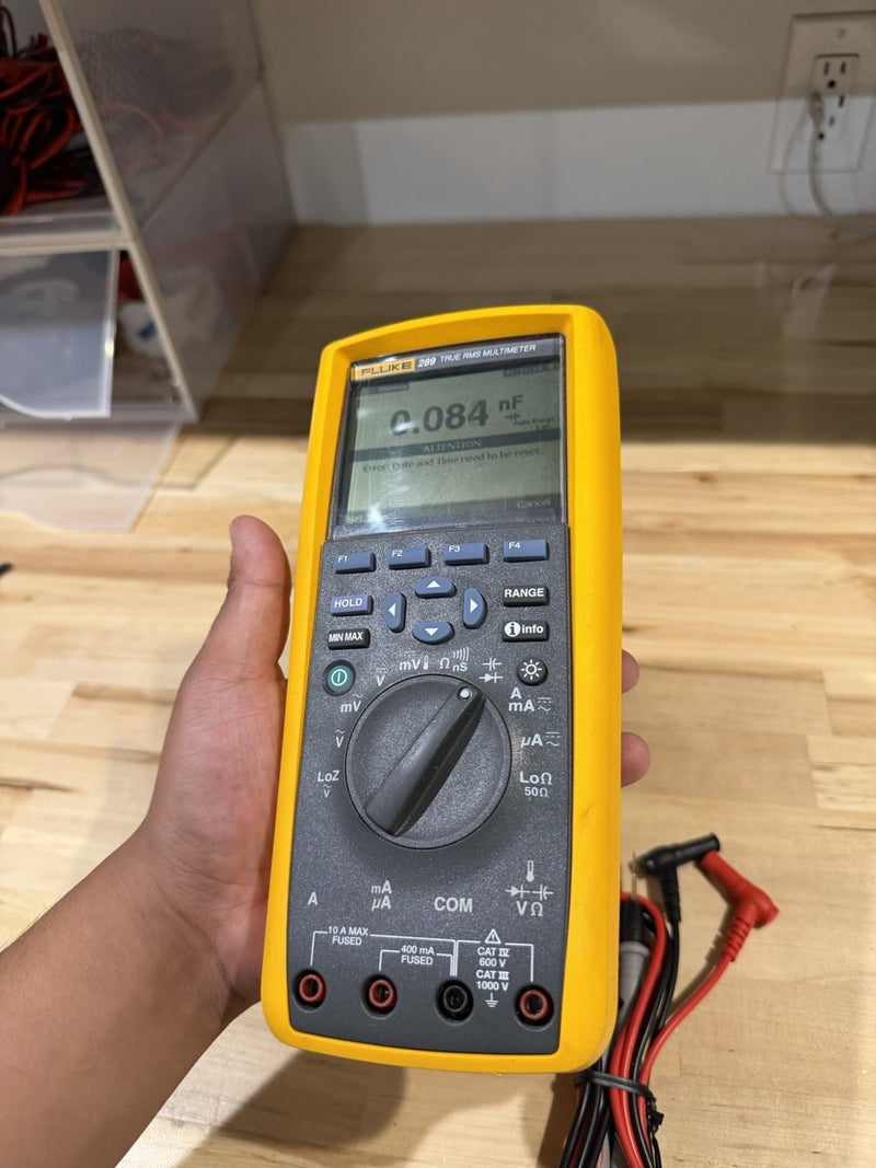 FLUKE 289 TRUE RMS ELECTRONIC LOGGING DIGITAL MULTIMETER WITH LEADS & CLIPS #4