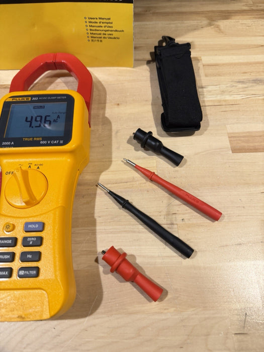 FLUKE 353 AC/DC CLAMP METER W/ LEADS & BAG (TESTED) SHIPS FAST