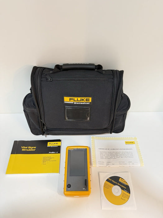 FLUKE PROSIM 4 VITAL SIGNS SIMULATOR WITH BAG & CERTIFICATE TESTED