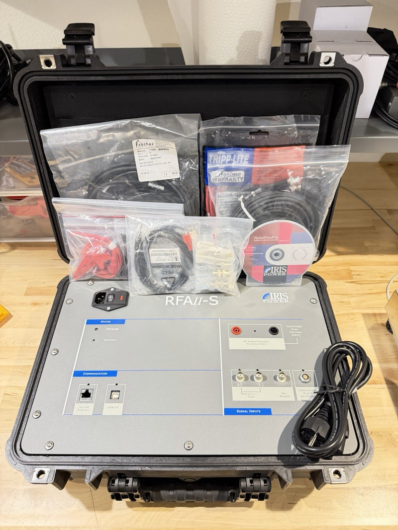 IRIS POWER RFAII-S MAGNETIC FLUX ANALYZER WITH ACCESSORIES TESTED