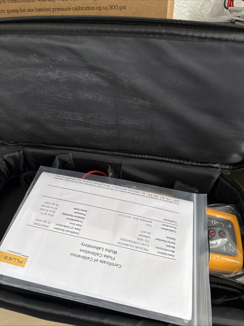 FLUKE 721-1603 DUAL SENSOR PRESSURE CALIBRATOR 16 PSIG 300 PSIG MFD 2024
