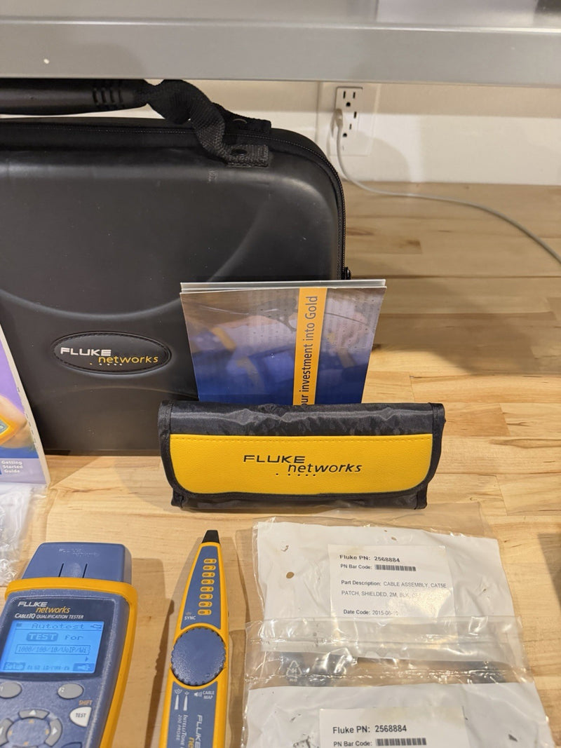 FLUKE NETWORKS CABLE IQ QUALIFICATION TESTER KIT TESTED