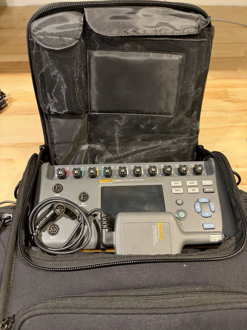 FLUKE BIOMEDICAL PROSIM 8 VITAL SIGNS SIMULATOR KIT W/ SPO2 (CALIBRATED 2026)