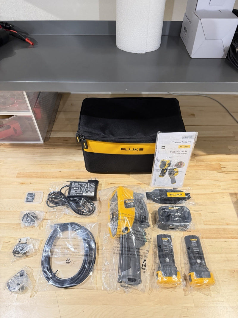 FLUKE TIS75+ 27 HZ 384X288 THERMAL IMAGING CANERA WITH ACCESSORIES