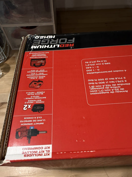 MILWAUKEE 2869-22HD M18 1" EXTENDED ANVIL CORDLESS IMPACT WRENCH KIT -NEW SEALED
