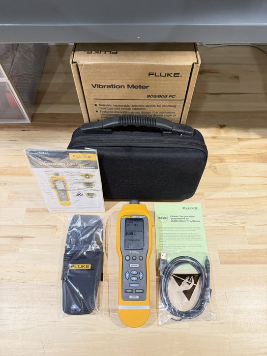 FLUKE 805 FC VIBRATION METER W / ACCESSORIES (NEW FACTORY SEALED) SHIPS FAST