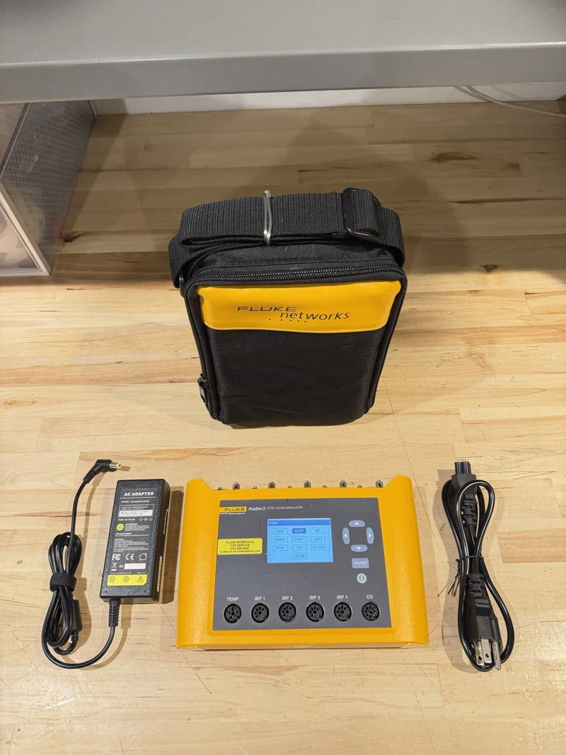 FLUKE BIOMEDICAL PROSIM 3 VITAL SIGNS SIMULATOR W/ CHARGER - TESTED