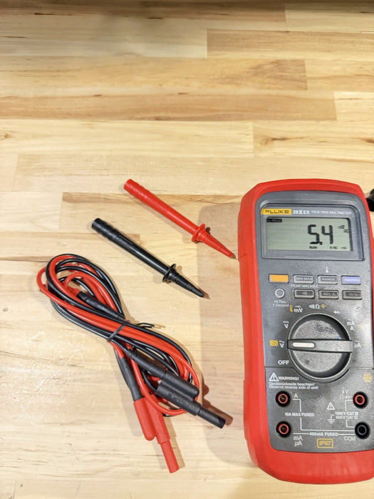 FLUKE 28 II EX TRUE RMS MULTIMETER WITH LEADS & CLIPS