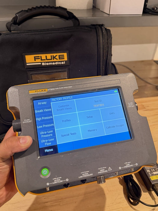 FLUKE VT900 GAS FLOW ANALYZER W/CASE & CHARGER-FREE SHIPPING (TESTED)