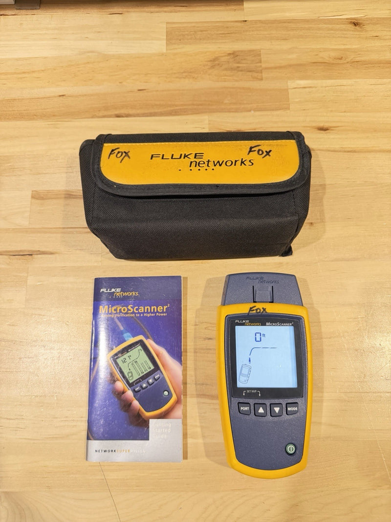 FLUKE NETWORKS MICROSCANNER 2 WITH BAG & MANUAL