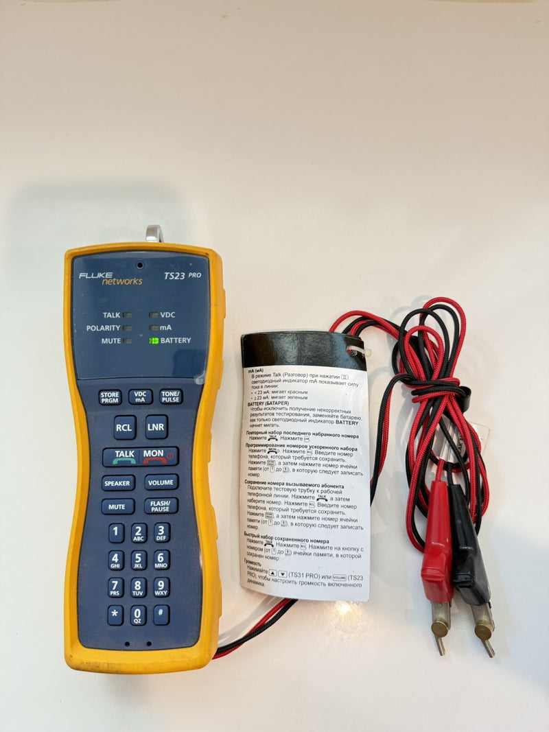 FLUKE NETWORKS TS23 PRO TEST SET TESTED