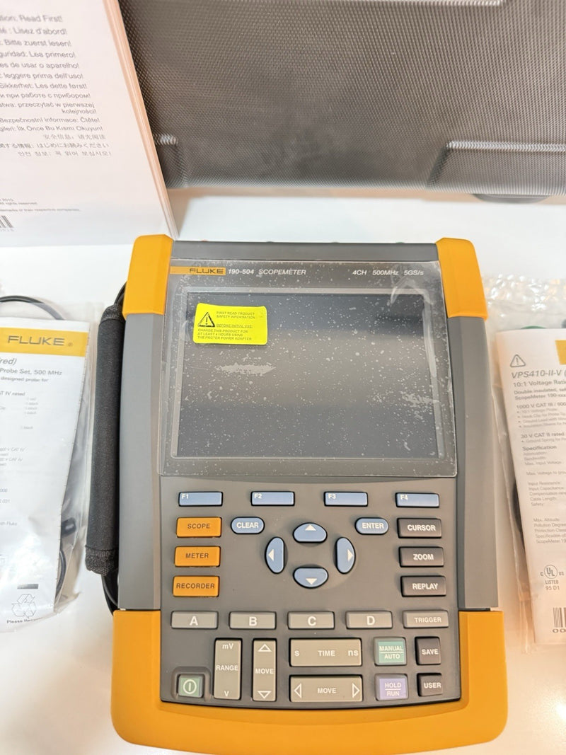 FLUKE 190-504 SCOPEMETER 5GS/S 4CH 500MHZ TESTED