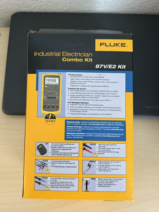 NEW!!! Fluke 87V/E2 KIT True-RMS Digital Multimeter Combo Kit