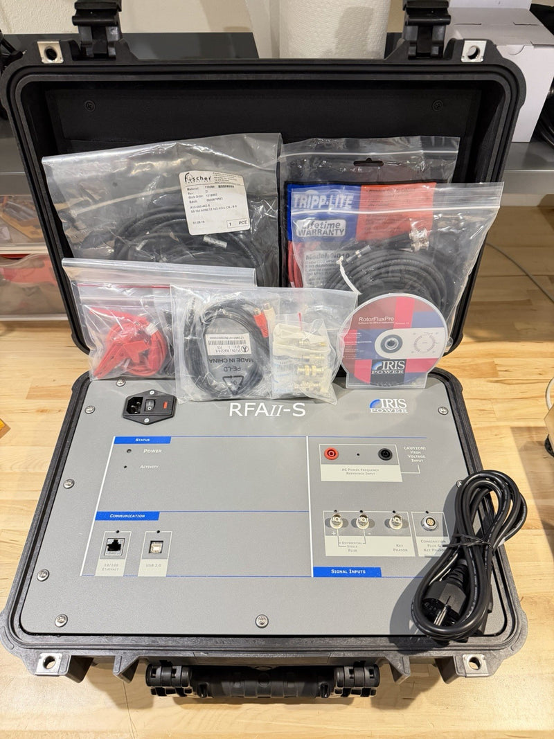 IRIS POWER RFAII-S MAGNETIC FLUX ANALYZER WITH ACCESSORIES TESTED
