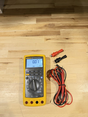 FLUKE 189 TRUE RMS MULTIMETER WITH LEADS & CLIPS TESTED