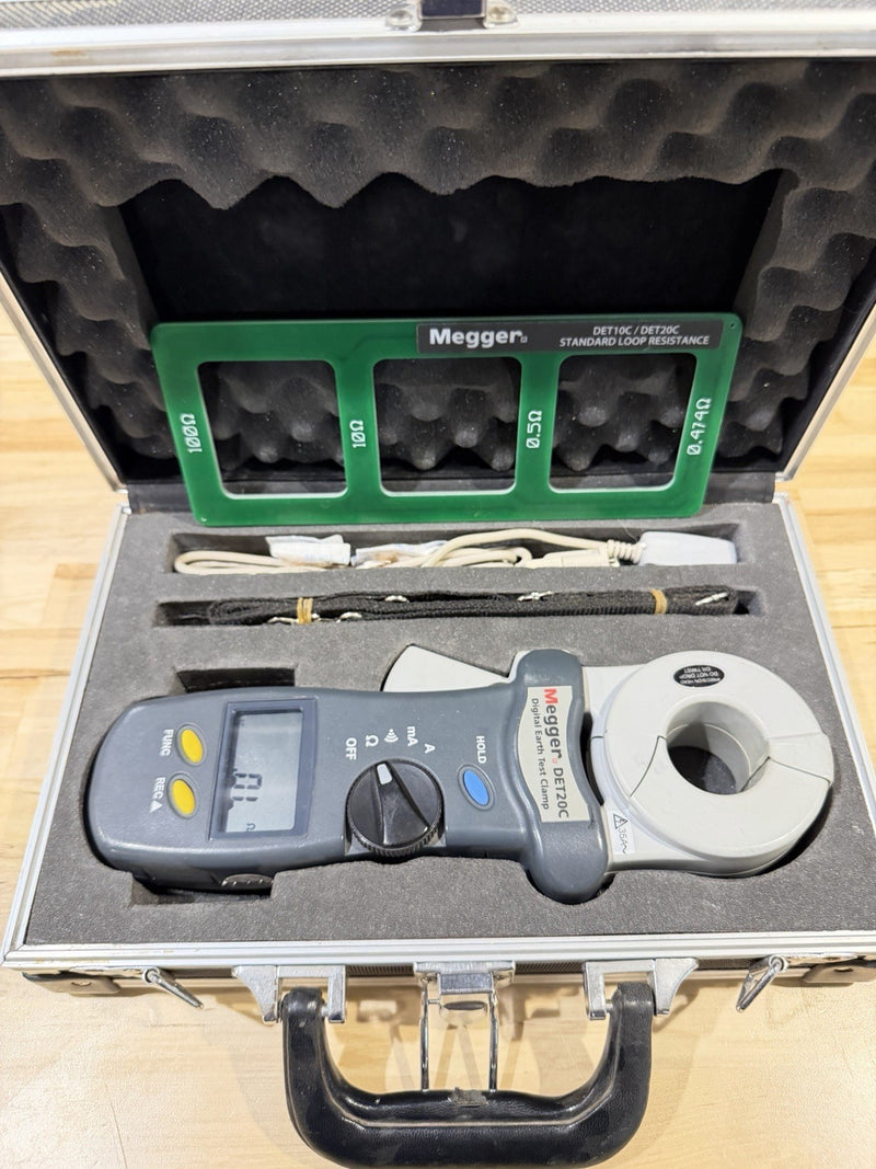 MEGGER DET20C DIGITAL EARTH TEST CLAMP METER & CASE TESTED