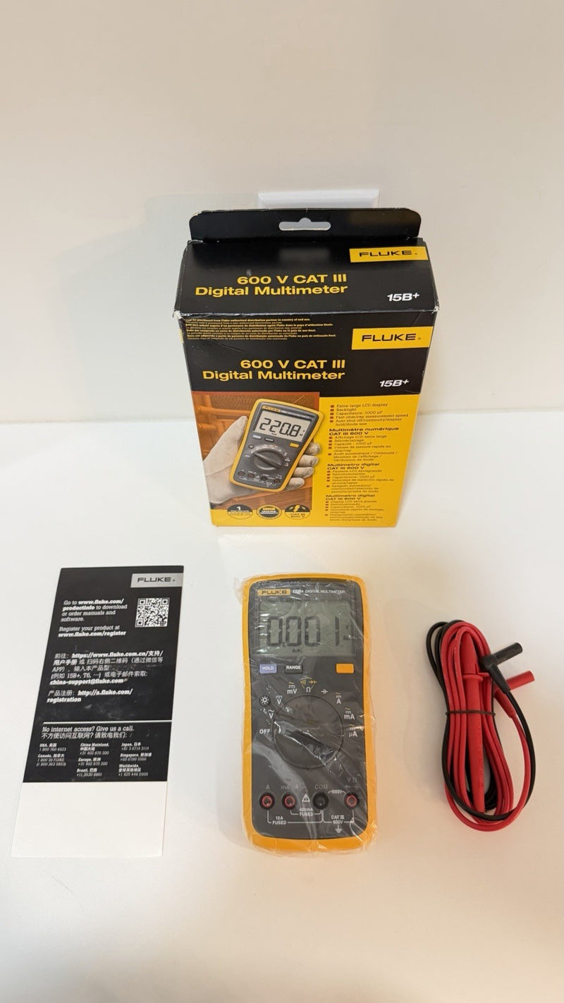FLUKE 15B+ CAT III 600V DIGITAL MULTIMETER