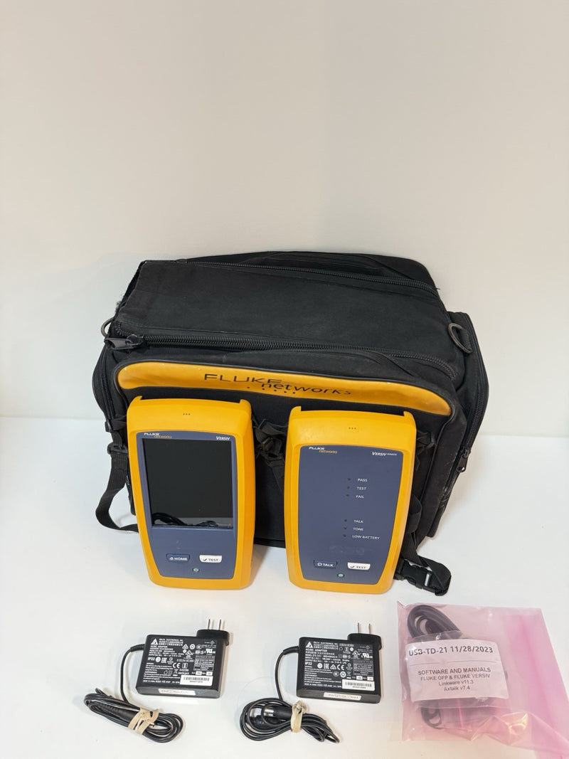 FLUKE NETWORKS VERSIV MAINFRAME & REMOTE WITH BAG & ACCESSORIES