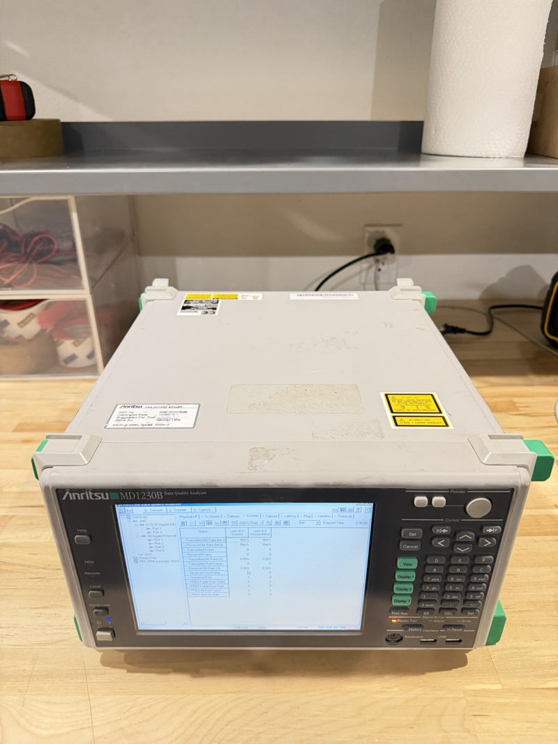 ANRITSU MD1230B DATA QUALITY ANALYZER WITH MU120118B & MU120122A MODULE