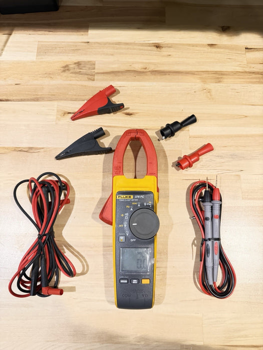 FLUKE 376FC WIRELESS TRUE RMS AC/DC CLAMP METER W/LEADS - SHIPS FAST