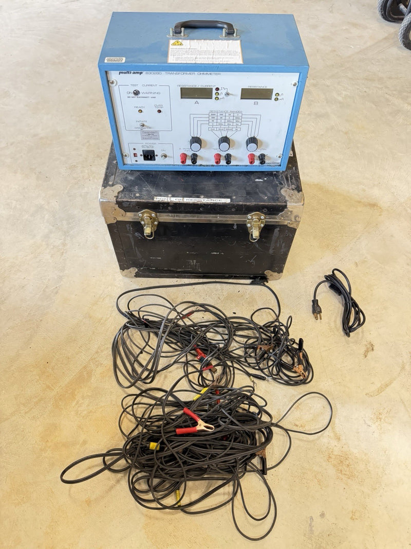 MULTI-AMP 830280 MEGGER TRANSFORMER OHMM 5A WINDING RESISTANCE TESTER
