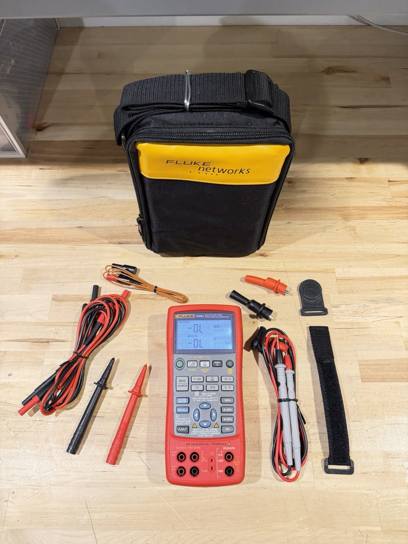 FLUKE 725EX MULTIFUNCTION PROCESS CALIBRATOR W/ ACCESSORIES- TESTED