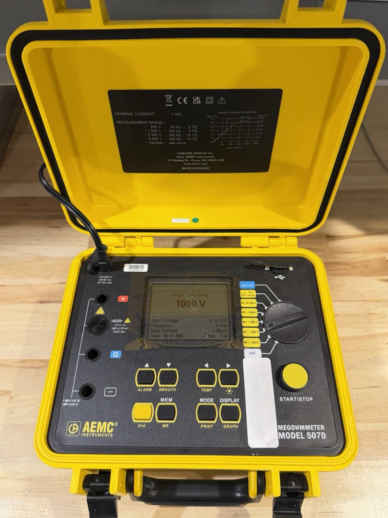 AEMC 5070 MEGOHMMETER GRAPHICAL INSULATION TESTER